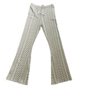 Urban Outfitters Iets Frans Logo Pattern Pants NWT Medium Bell Bottom Knit Rare